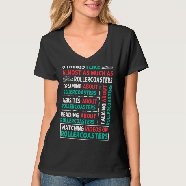 5 Dinge, die ich mag über Roller Untersetzer T-Shirt (Vorderseite)