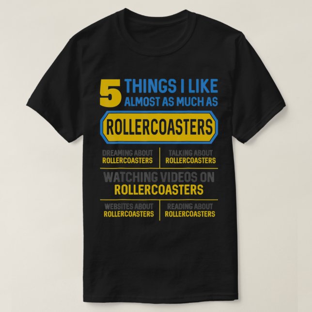 5 Dinge, die ich so gerne wie Roller Untersetzer V T-Shirt (Design vorne)
