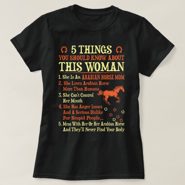 5 Dinge, die Sie über die Mutter eines arabischen  T-Shirt (Design vorne)