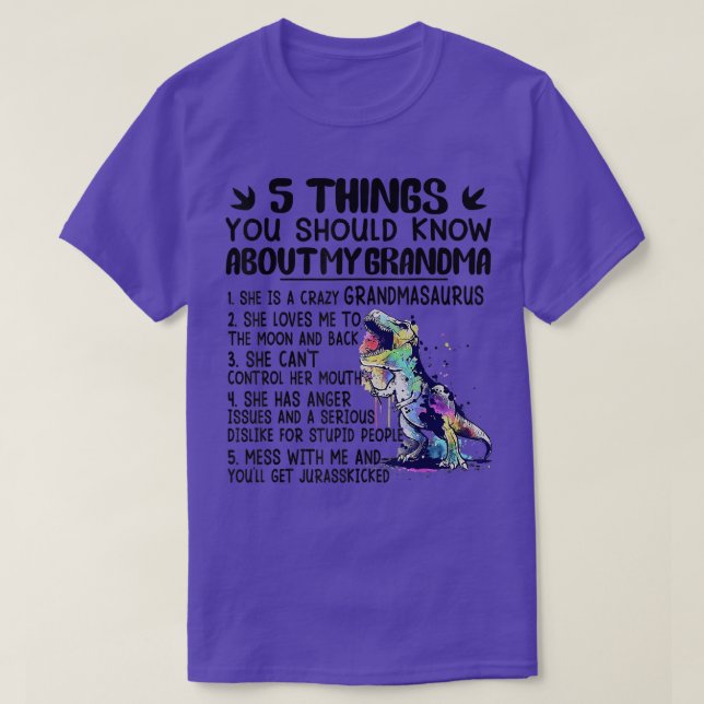 5 Dinge, die Sie über meine Oma-Gefärbte Krawatte  T-Shirt (Design vorne)