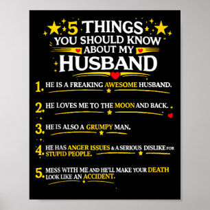 5 Dinge, die Sie über meinen Mann wissen sollten P Poster