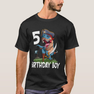5 Dinosaurier T Rex Pirate 5th T-Shirt