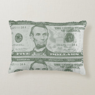 5 Dollarschein-Kissen Zierkissen