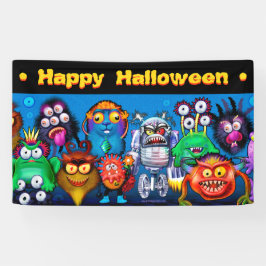 5' durch 3' Vinylhalloween-Fahne mit Monstern Banner