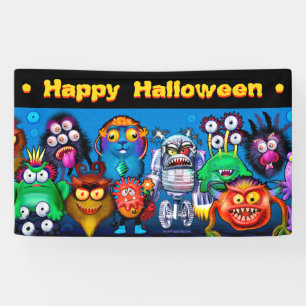 5' durch 3' Vinylhalloween-Fahne mit Monstern Banner