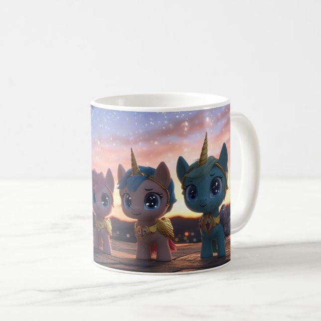 5 Einhorn in Gold Coffee Tasse (VorderseiteRechts)