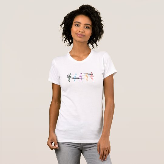 5 einzigartiger Farbdreifacher Clef-T - Shirt