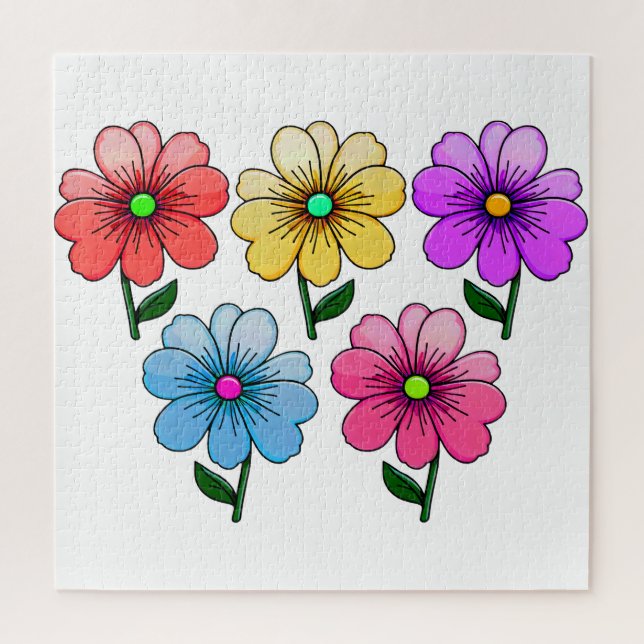 5 Farben Blumen Design  (Vertikal)