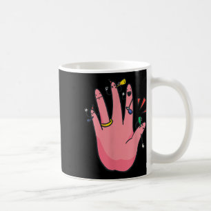 5 Finger Verlobung Hand Party Best Verlobte Bride Kaffeetasse