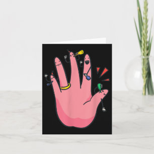 5 Finger Verlobung Hand Party Best Verlobte Bride Karte