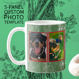 5-Foto-2-Text-Personalize Holiday Pet, Family Pix Kaffeetasse