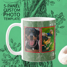 5-Foto-2-Text-Personalize Holiday Pet, Family Pix Kaffeetasse