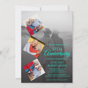 5 Foto 50. goldenes Hochzeitstag Einladung