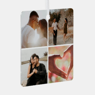 5 Foto Benutzerdefinierte Collage Personalisiert Ornament Aus Metall