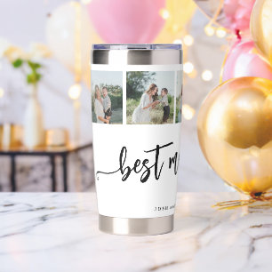 5-Foto-Collage beste Mama ever personalisiert  Thermobecher