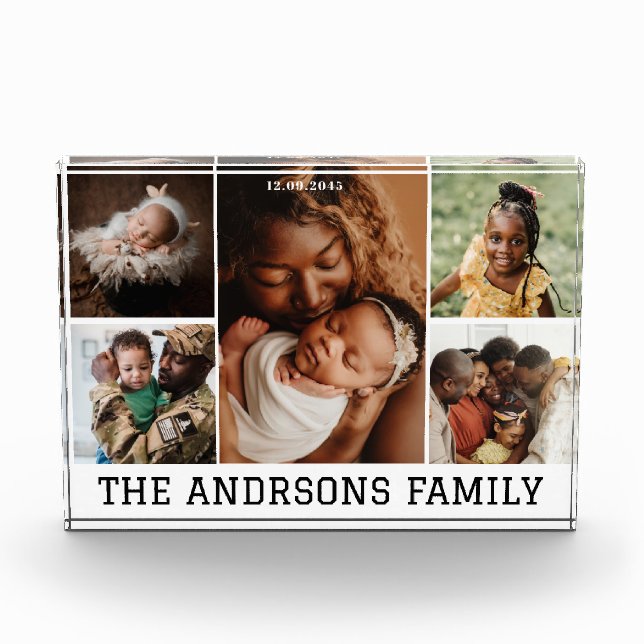 5-Foto-Collage des Family-Foto-Blocks Fotoblock (Vorderseite)