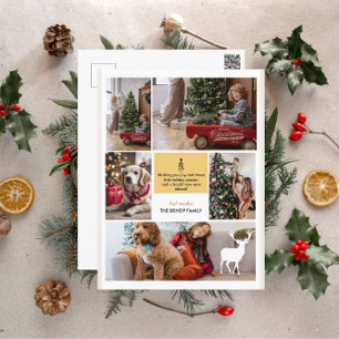 5 Foto Collage Frohe Weihnachts-Script Gruß Feiertagspostkarte