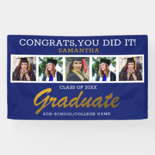 5 Foto Collage Glückwunschs Grad 2021 Abschluss B Banner