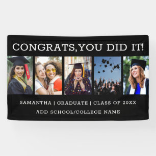 5 Foto Collage Glückwunschs Graduate 2023 Abschlus Banner