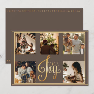 5 Foto-Collage Joy Gold Weihnachten Xmas Urlaub