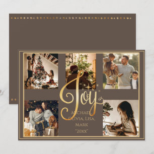 5 Foto-Collage Joy Gold Weihnachten Xmas Urlaub