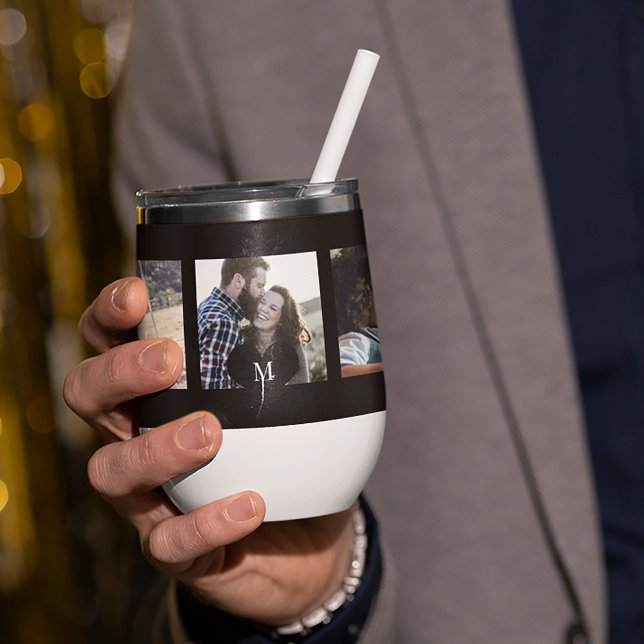 5-Foto-Collage personalisiert modernes Monogramm (Von Creator hochgeladen)