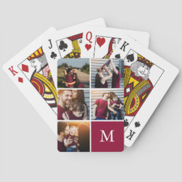 5 Foto-Galerie-Farbblock-Monogramm Spielkarten