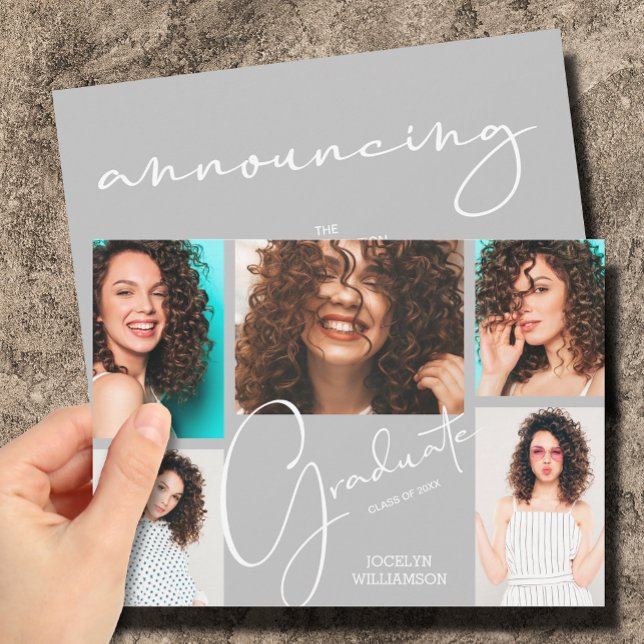 5 Foto Grau Abschluss Einladung (Von Creator hochgeladen)