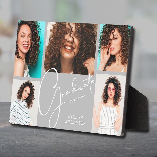 5 Foto Grau Abschluss Keepake Fotoplatte (Von Creator hochgeladen)