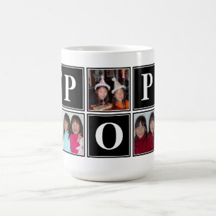 5 Foto individuelle schwarze Collage POP Tasse