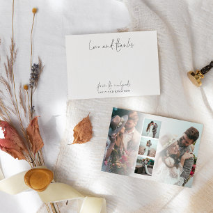 5 Foto Name Skript Hochzeit Neu verheiratete Liebe Dankeskarte
