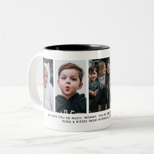 5-Foto Persönliche Nachricht Zweifarbige Tasse