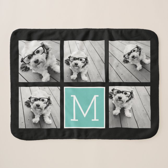 5 Fotocollage Optionaler Text — Farbe bearbeiten Sherpadecke (Vorderseite (Horizontal))