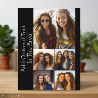 5 FotoCollage Optionaler Text - Schwarz bearbeiten