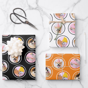 5 Fotograf zufällige Streuung personalisiert Geschenkpapier Set