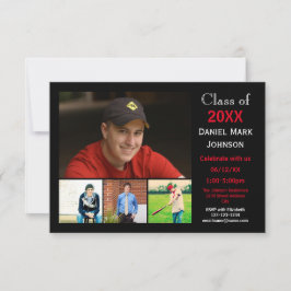 5 Fotos Collage - 3x5 Abschluss Ankündigung