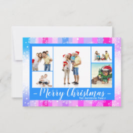 5 Fotos Farbenfrohe Schnee - 3x5 Weihnachtskarte Einladung