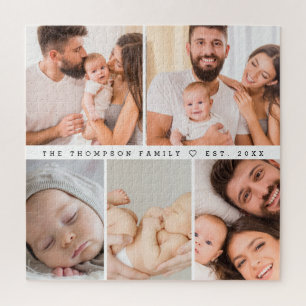 5 Fotos Galerie Familien Collage Personalisiert