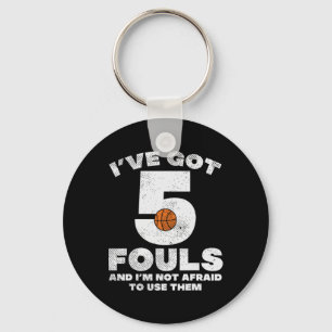 5 Fouls Basketball Spaß Baller Player Me Schlüsselanhänger