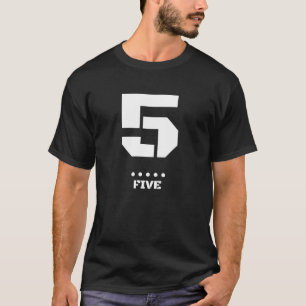 5(Fünf) NATO Phonetische Zahl und Morse Code T-Shirt