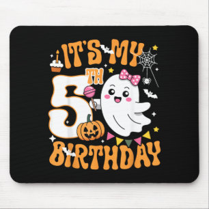 5. Geburtstag 5 Jahre alt Lustiger Halloween-Schre Mousepad