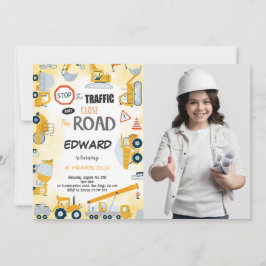 5. Geburtstag Bauboy Foto Einladung