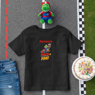 5. Geburtstag Dinosaurier-Rennwagen Los geht's Kleinkind T-shirt