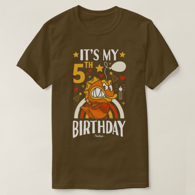 5. Geburtstag Fischgeschenke T-Shirt (Design vorne)
