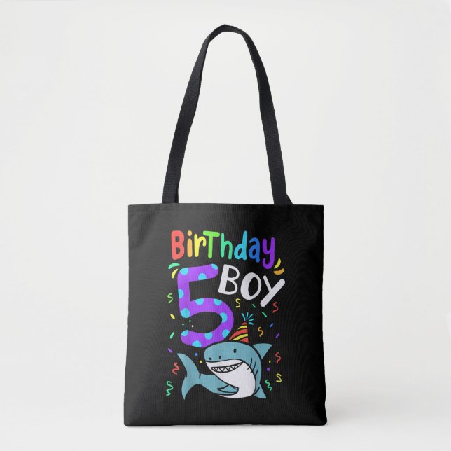 5. Geburtstag Fünf Jahre alt, Haigeschenke Tasche (Vorderseite)