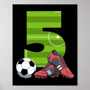 5 Geburtstag Fußball Erster Geburtstag Fußll Kinde Poster