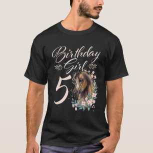 5. Geburtstag Girl Pferd 5 Jahre alt Tag T-Shirt