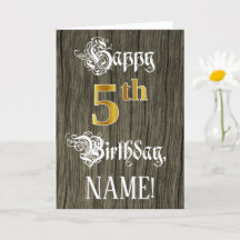 5. Geburtstag: Imitate Gold Look + Imitate Holzmus