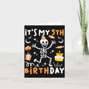 5. Geburtstag Kinder lustiges Skelett 5. Geburtsta Karte