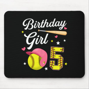 5. Geburtstag Mädchen Softll Fünfter Geburtstag 5 Mousepad